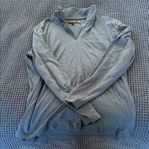 Banana Republic Men's Steel Blue Zip-Up Sweater